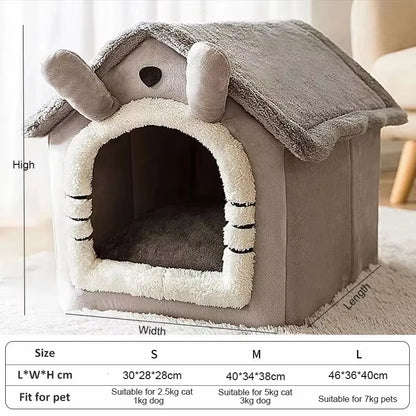 Indoor Cozy Pet Tent House with Removable and Washable Cushion - Suitable for Dogs and Cats Year-Round