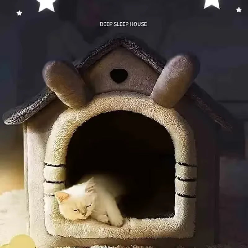 Indoor Cozy Pet Tent House with Removable and Washable Cushion - Suitable for Dogs and Cats Year-Round