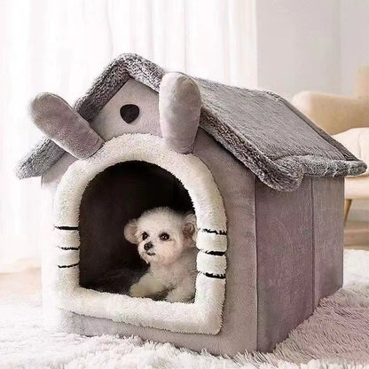 Indoor Cozy Pet Tent House with Removable and Washable Cushion - Suitable for Dogs and Cats Year-Round